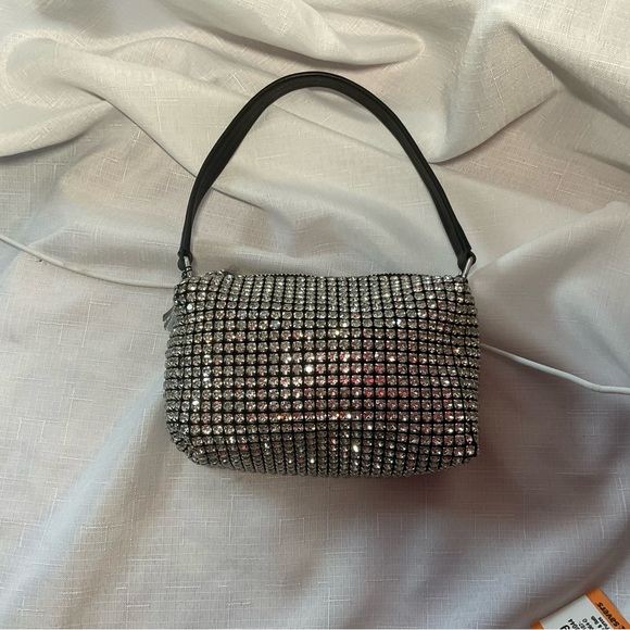 Express Silver Rhinestone Mini Bag - Picture 6 of 8